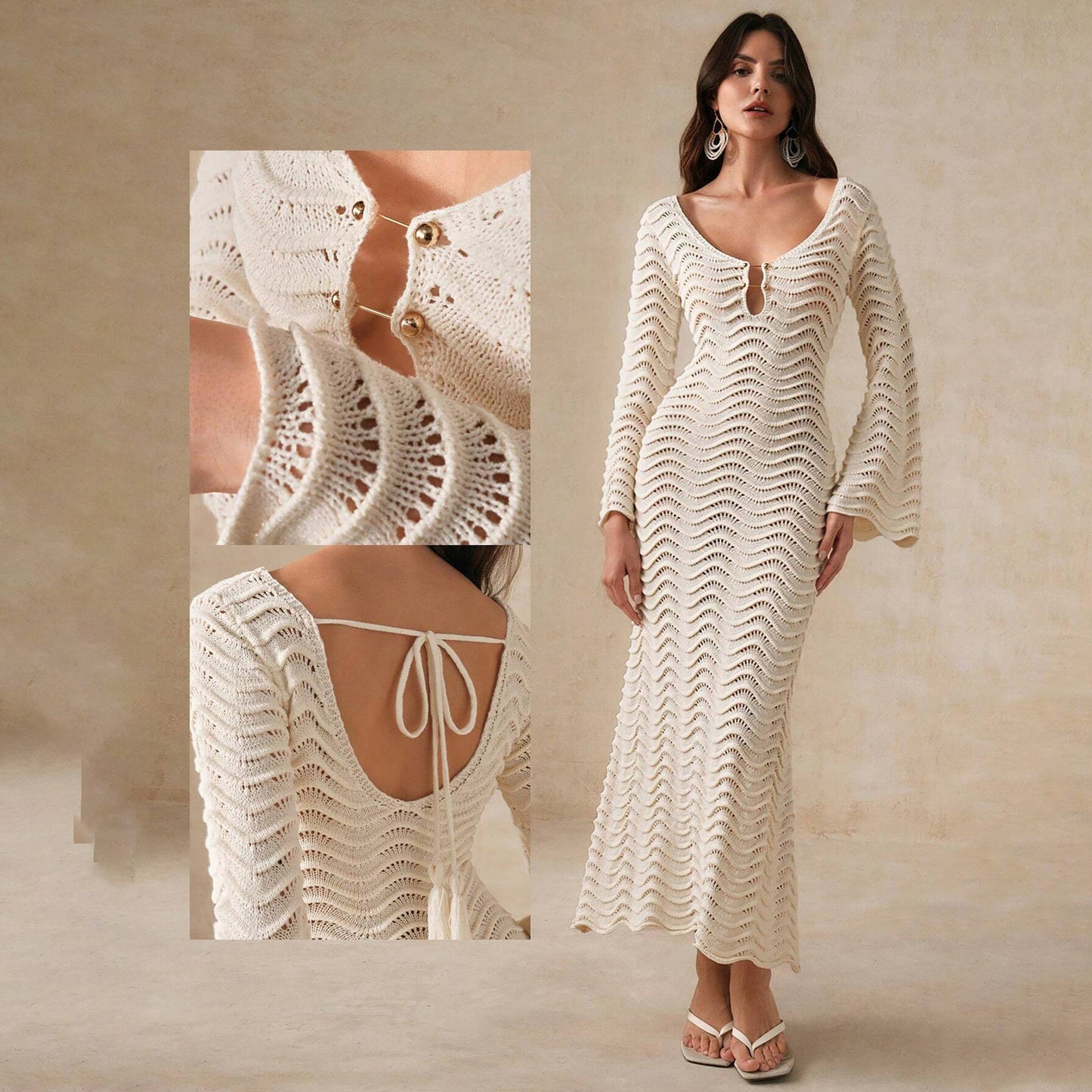 Isarelle Knitted Beach Cover-up
