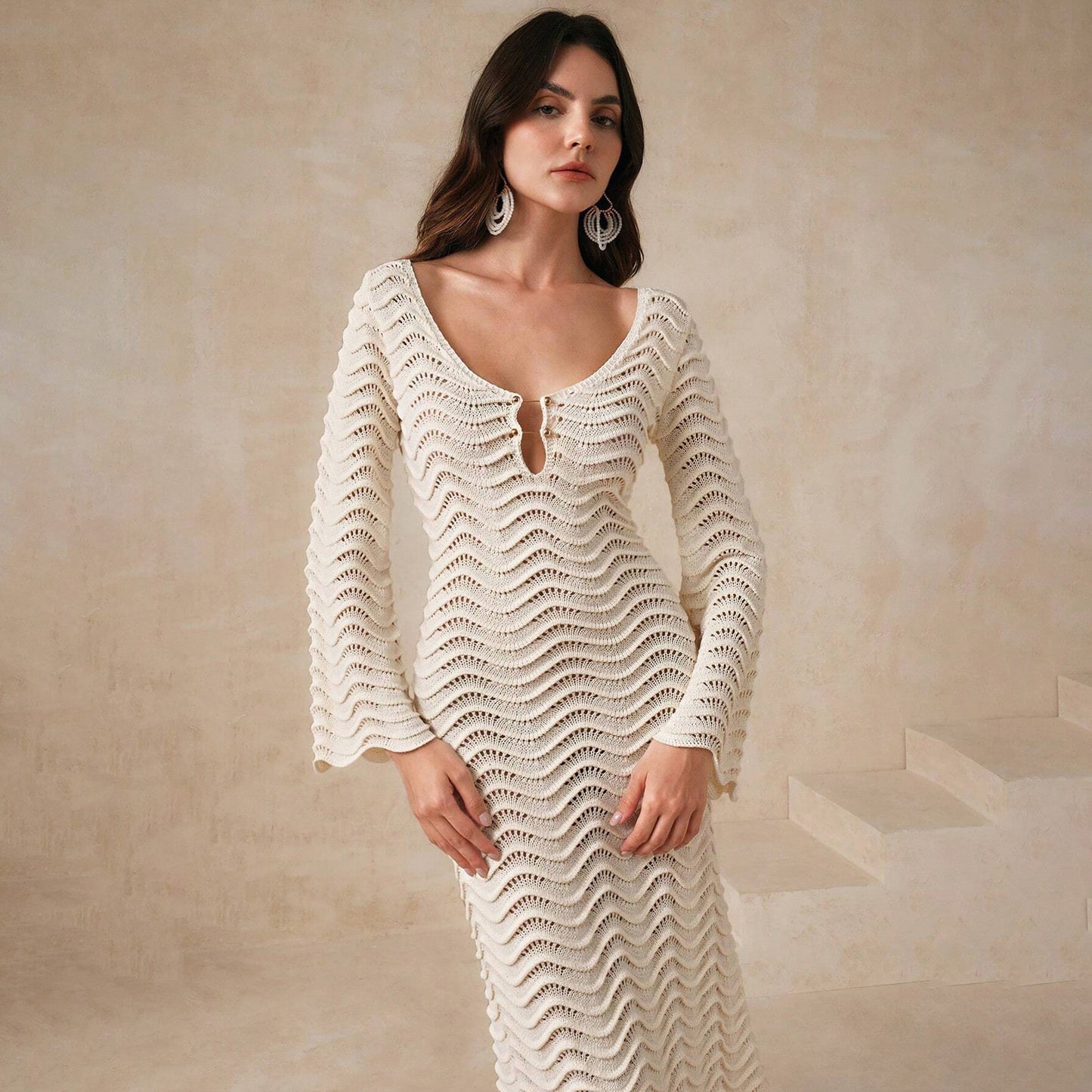 Isarelle Knitted Beach Cover-up